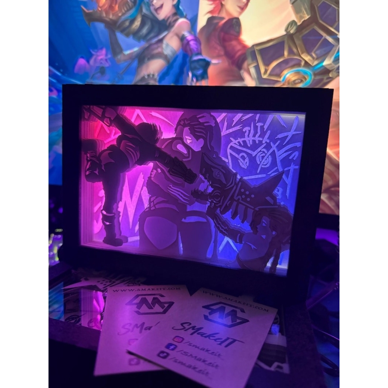 Shadow Box Jinx e Vi - Arcane