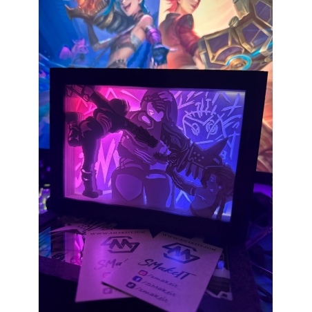 Shadow Box Jinx e Vi - Arcane